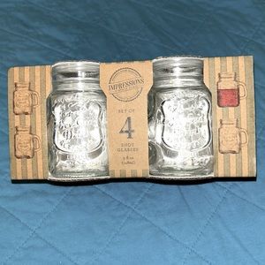 Impressions Vintage Glassware Set of 4 Shot Glasses